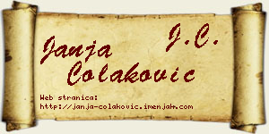Janja Čolaković vizit kartica
